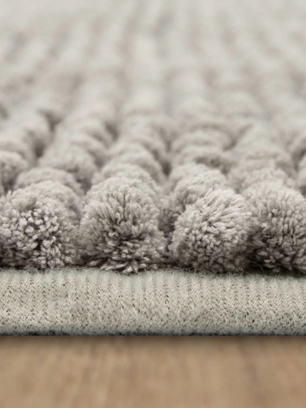 Plush Gray Chenille Bath Mat
